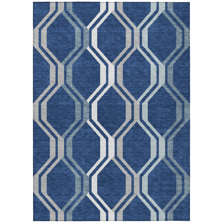 Machine Washable Indoor/Outdoor Hashlamoun ACN2326 Mid-Century Modern Rug