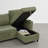 84" Modern 3-Seater Pull Out Sofa Bed L-Shaped Sofa Couch with Storage Chaise-696382413