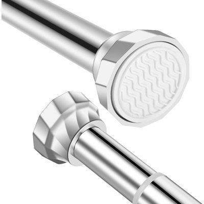 155cm Straight Shower Curtain Pole & Hook Set