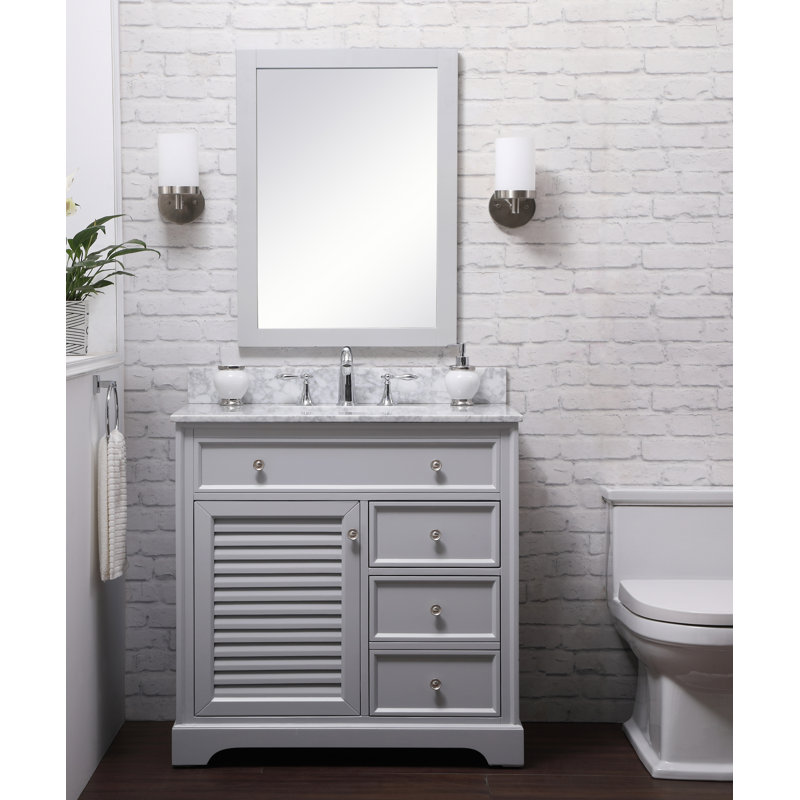 Closter Holiday 36" Single Bathroom Vanity Set, Gray