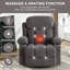 Canapé inclinable et chauffant, avec port USB et 2 porte-gobelets dans les poches latérales-971083986