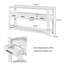 Console moderne 61,52 "avec 4 tiroirs et tablettes ouvertes-1122127465
