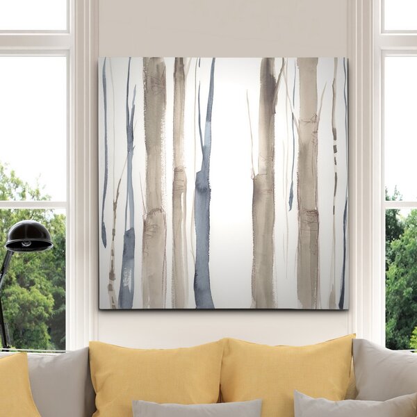 Ebern Designs Duo Tone Trees II Painting & Reviews | Wayfair