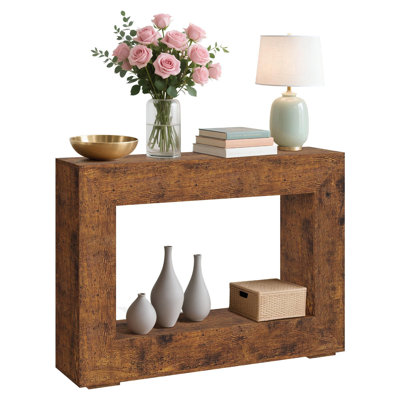 47'' Farmhouse Console Table, Wooden Entryway Console Table, Industrial Hallway Accent Table