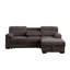 Canapé-lit modulaire en chenille brun Kipriano II-1469612096