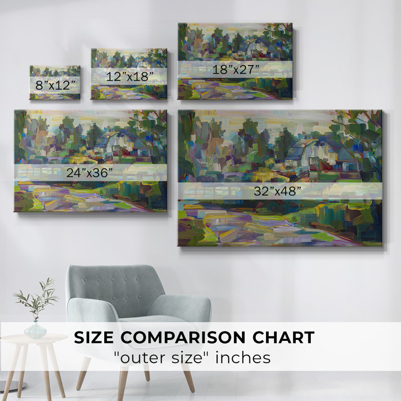 White Barn-Gallery Wrapped Canvas, 12" H x 18" W