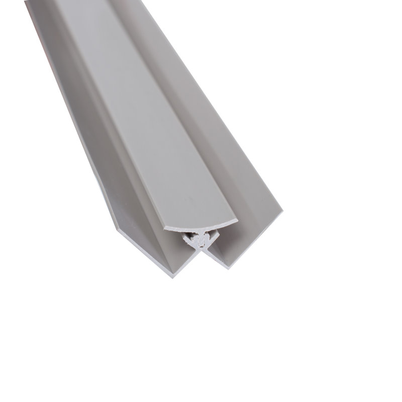 Mur de douche à quatre panneaux H 96 po x P 48 po, Gris