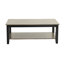 Table basse avec tablette de rangement ouverte