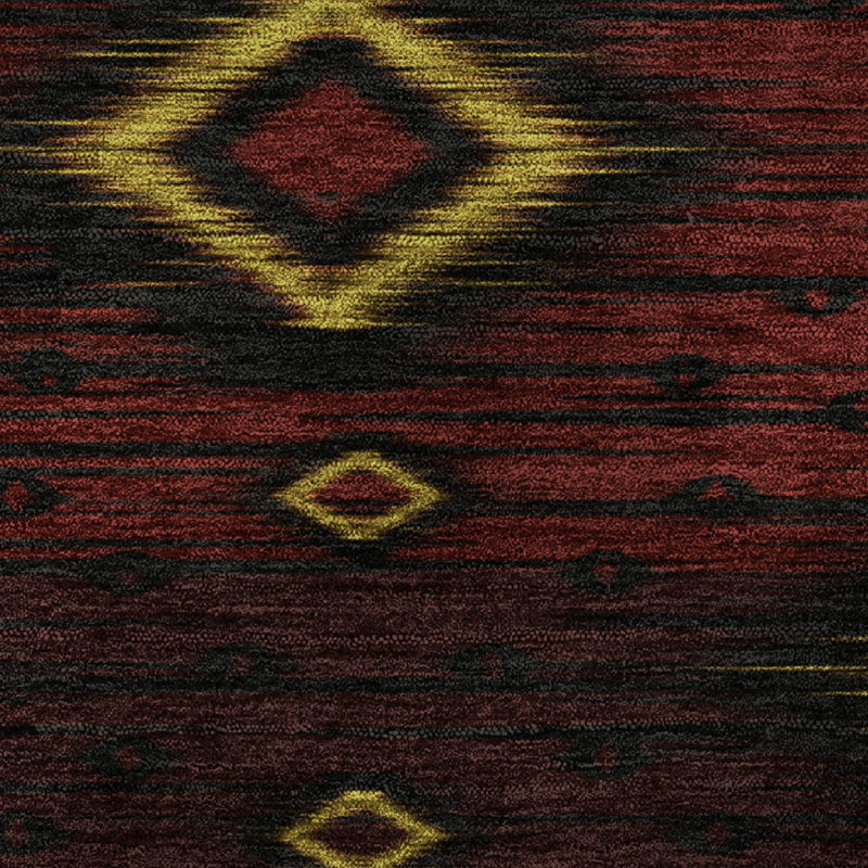 Tapis tribal de qualité supérieure lavable à la machine Ralston AMF1943, Rectangle 2 pi 6 po x 3 pi 10 po