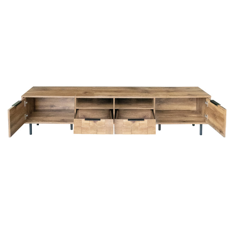 Meuble télé en bois avec rangement