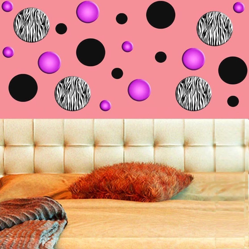 Décalcomanie murale rayures Hundley, Mauve