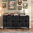 Modern Vintage Sideboard with Adjustable Shelves & 2 Outlet Holes-591474140