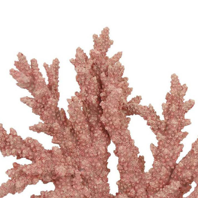 Décoration de table corail, résine rose avec base en acrylique, 13 po