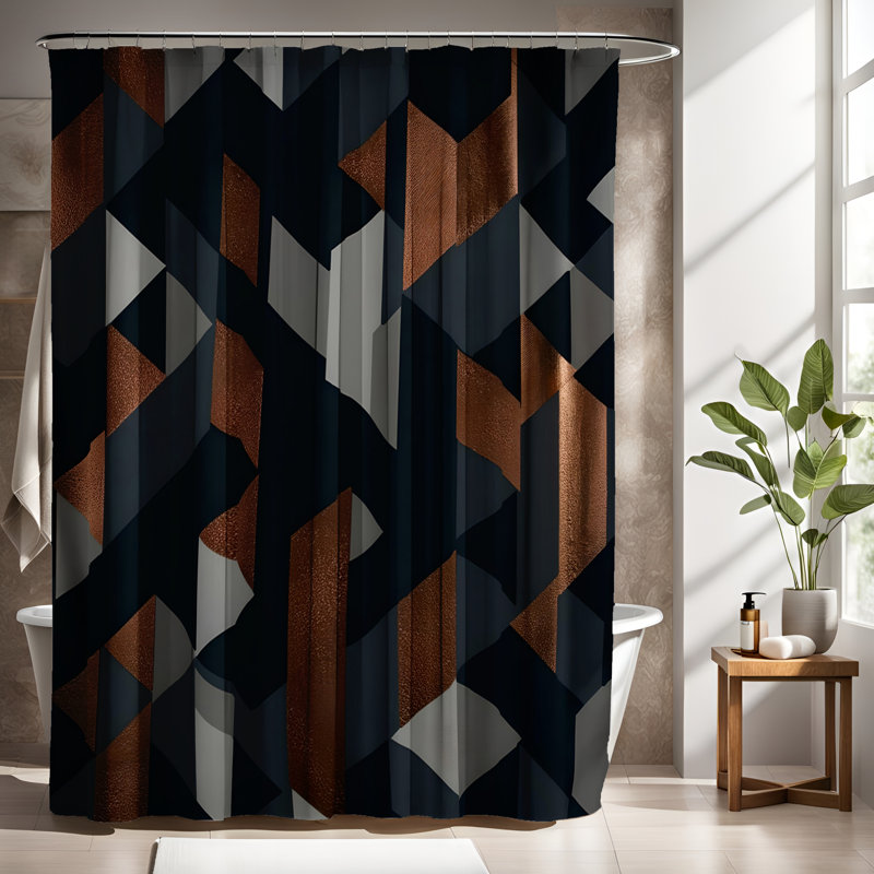 Gozzoli Abstract Shower Curtain, 70"H x 93"W