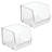 iDesign Stackable Open-Front Storage Bins for Kitchen and Pantry Organization - Set of 2 - Clear
