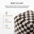 Marta 20" Brown Checkered Upholstered Pouf Ottoman-117292683