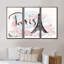 With With Paris Eiffel Tower - 3 pièces, cadre flottant, impression sur toile-652264042-652264053