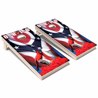 Ohio Cardinal All-Weather Composite Cornhole Board Set