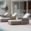 Chaise longue d'extérieur en aluminium 2 pièces avec pompe à air Aviahna, dossier inclinable et coussin réglables