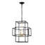 Lustre - Luminaire suspendu en forme de lanterne suspendue à 4 lumières en métal, style maison de campagne de style industriel avec fonction de hauteur réglable-1923822054