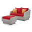 Cannes 6 Piece Love and Club Deep Seating Group with Cushions-1656427721
