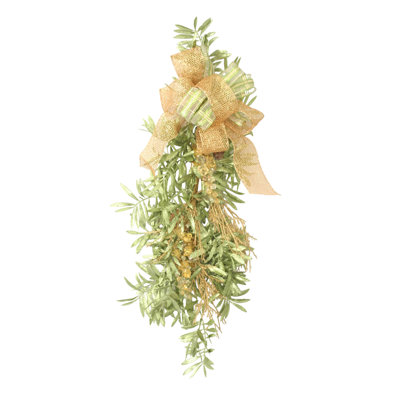 Ornement de Noël vert avec accents dorés