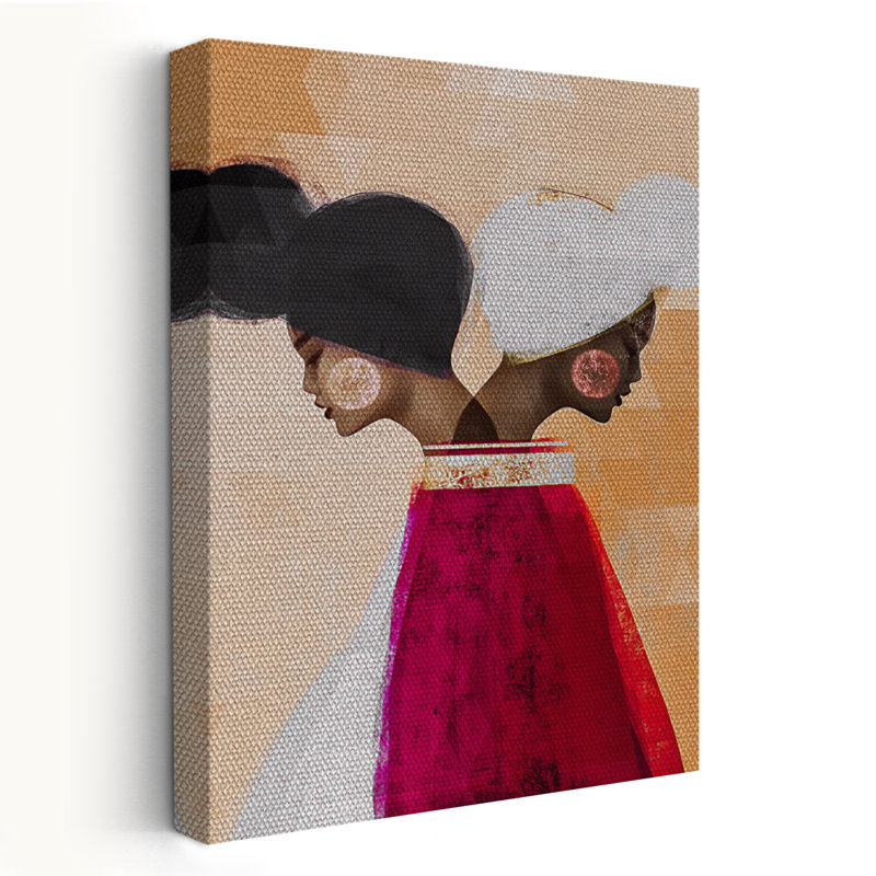 Easy Ease (Neutral) - Figuratif contemporain multicultural, études d'art, H 24 po x l 16 po