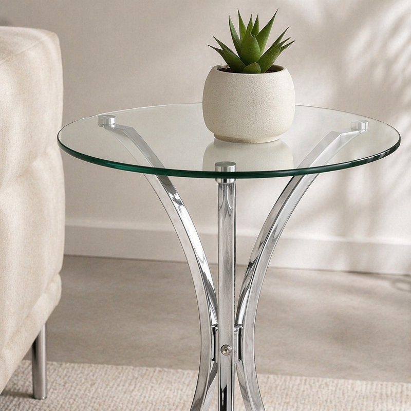 Claudia Chrome Side Table