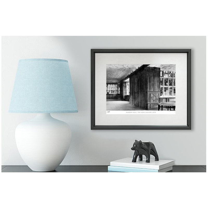 Haddon Hall, The Long Gallery C1870 - Single Picture Frame Print, 28cm H x 36cm W x 2.3cm D
