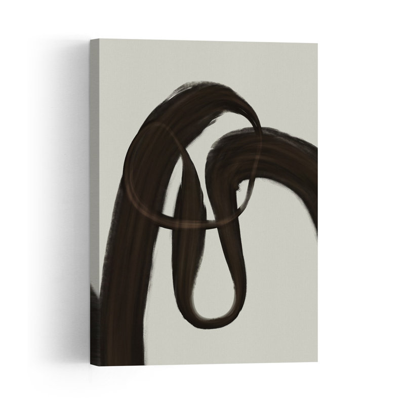 Graceful Flow Abstract Contemporary Minimalist Wall Art Print 1 Piece Wrapped Canvas Wall Art, 60.96cm H x 40.64cm W