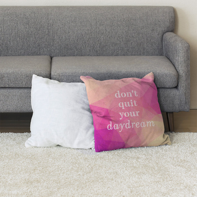 Coussin de sol, 28 po x 28 po, Rose / beige