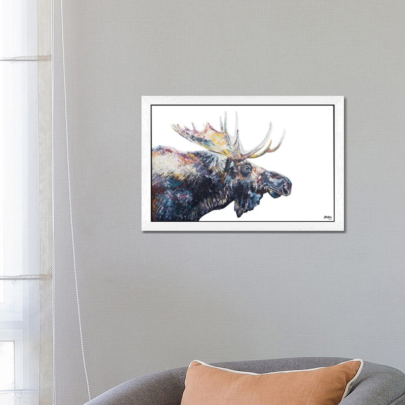 Jed by Becksy - Wrapped Canvas Print, 101.6 cm H x 66.04 cm W, White Framed