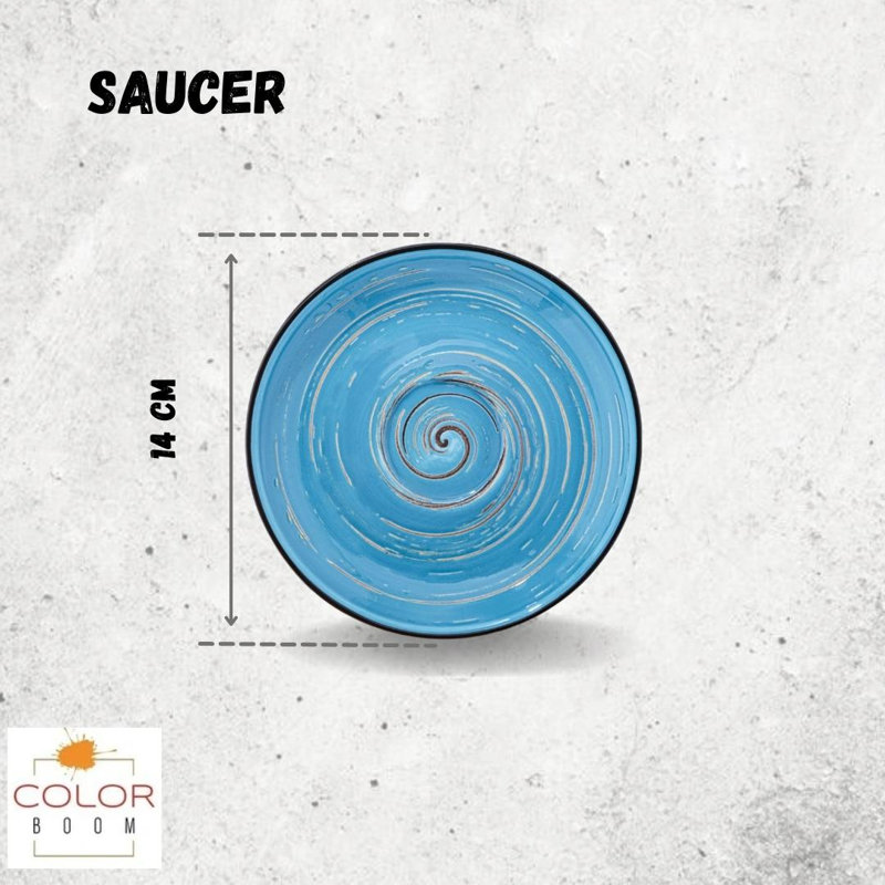 Wilmax Colourboom 14cm Saucer, Blue