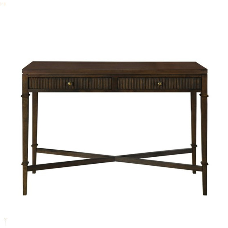 Fluted 2-Drawer Storage Console Table