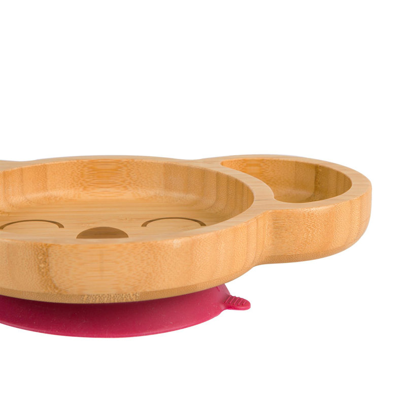 Tiny Dining - Children's Bamboo Suction Koala Plate, Red