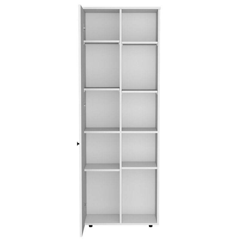 Armoire de rangement de cuisine 67 "avec une porte DEPOT E-SHOP Cary, Blanc
