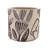 Set of 4 Gray Cement Planters 4.3" – Botanical Design Flower Pots