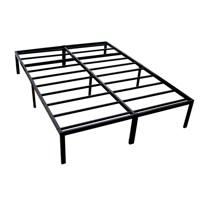 Sommier plateforme moderne en acier noir, Double