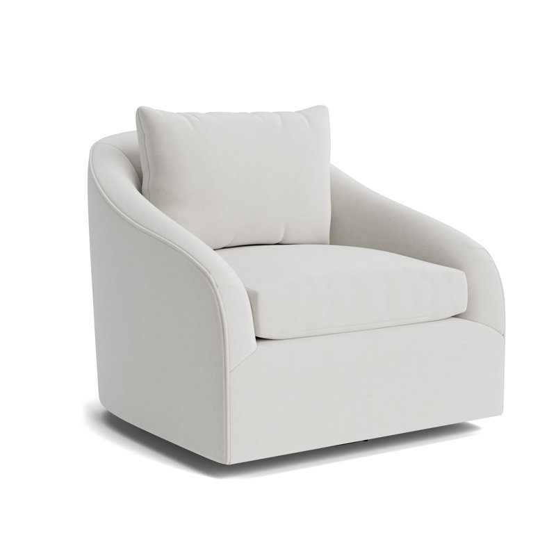 Laurel Swivel Chair, Performance Velvet - Silver