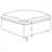 Square Shape Fabric Cushioned Upholstered Ottoman
