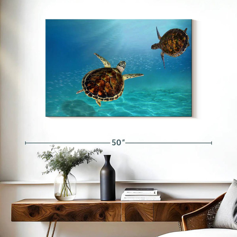Brampt Underwater Hawksbill Turtles, 26" H x 39" W
