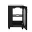Meuble-lavabo compact de 20 po avec lavabo, meuble-lavabo compact en panneau de fibres à densité moyenne pour petits espaces