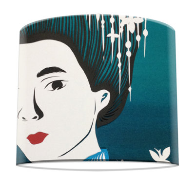 Duboce 29 cm H Drum Paper Lamp Shade ( Screw On ) in Green