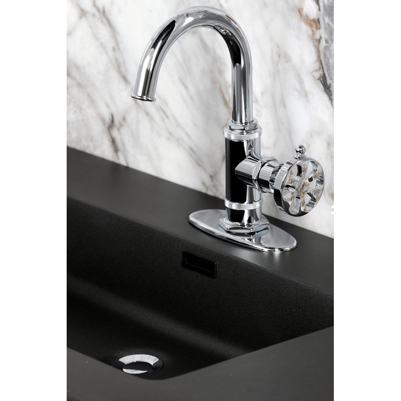 Kingston Brass Belknap Single-Handle 1-Hole Deck Mount Bathroom Faucet, Polished Chrome