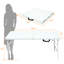 Table de camping pliante portative 4 pi, blanche, intérieure et extérieure, capacité de poids maximale de 135 kg, pliable avec appareil de maintien fixe, surface de table imperméable et lisse, stable-780357938