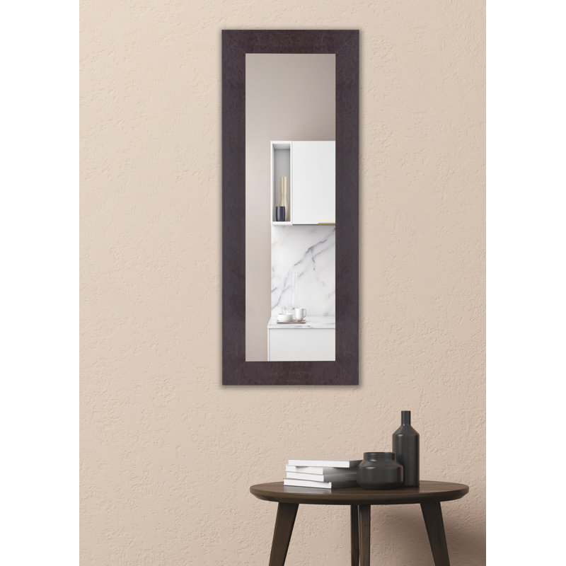 Grand miroir mural Scioli, H 22 po x l 10 po, Brun