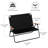 Double Folding Camping Chair, Loveseat For 2 Adults, Portable Camping Couch With Wood Armrest & Cupholders, For Backpacking, Beach, Sports Travel, Black-782404139
