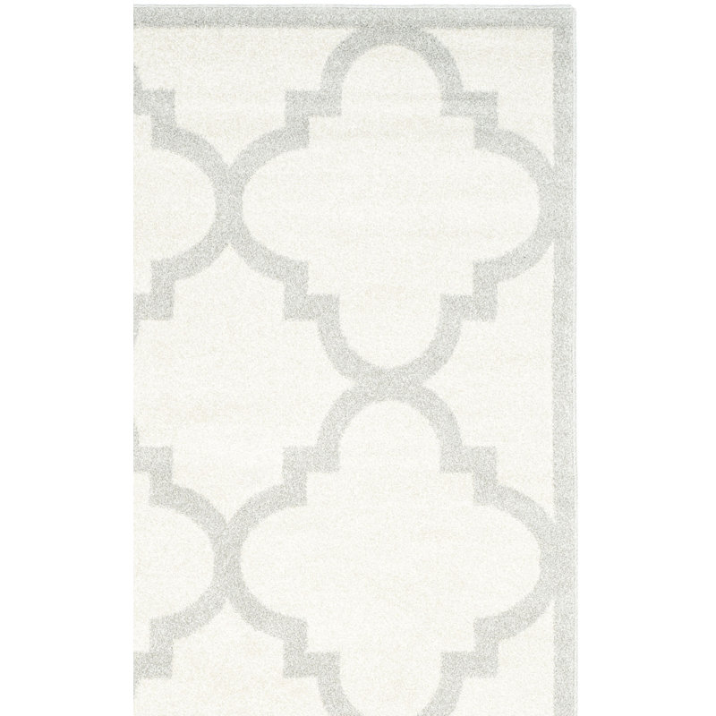 Ammundsen Geometric Beige/Grey Area Rug, Square 5'