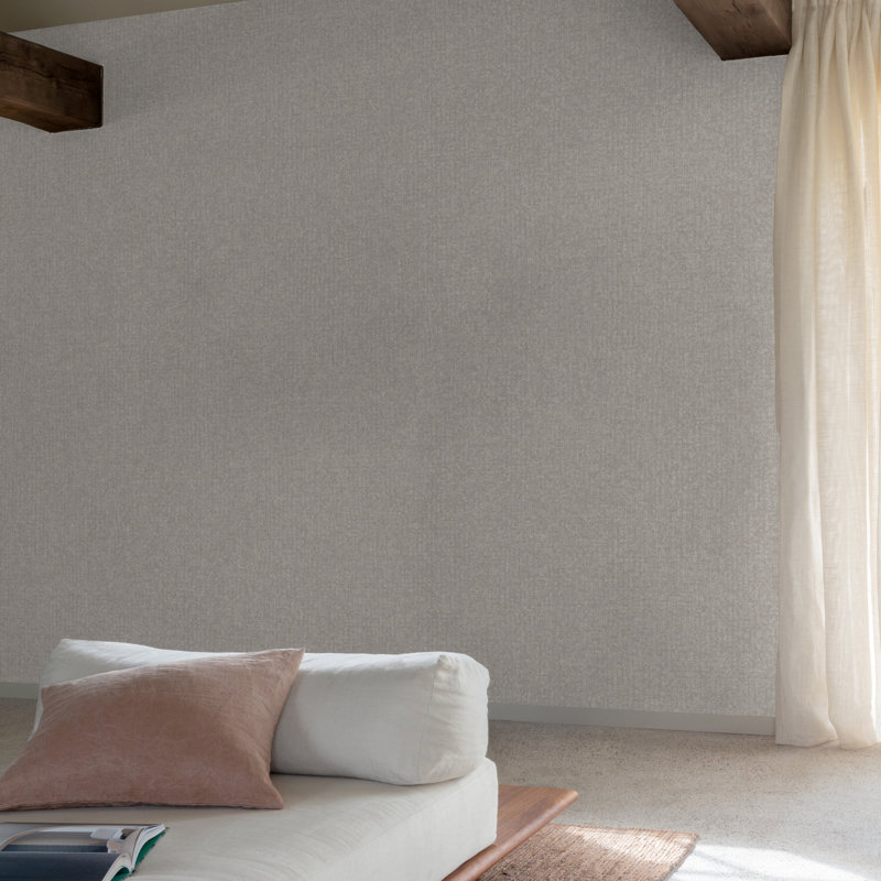 Surfaces Collection Stone Texture Wallpaper Roll, Cream