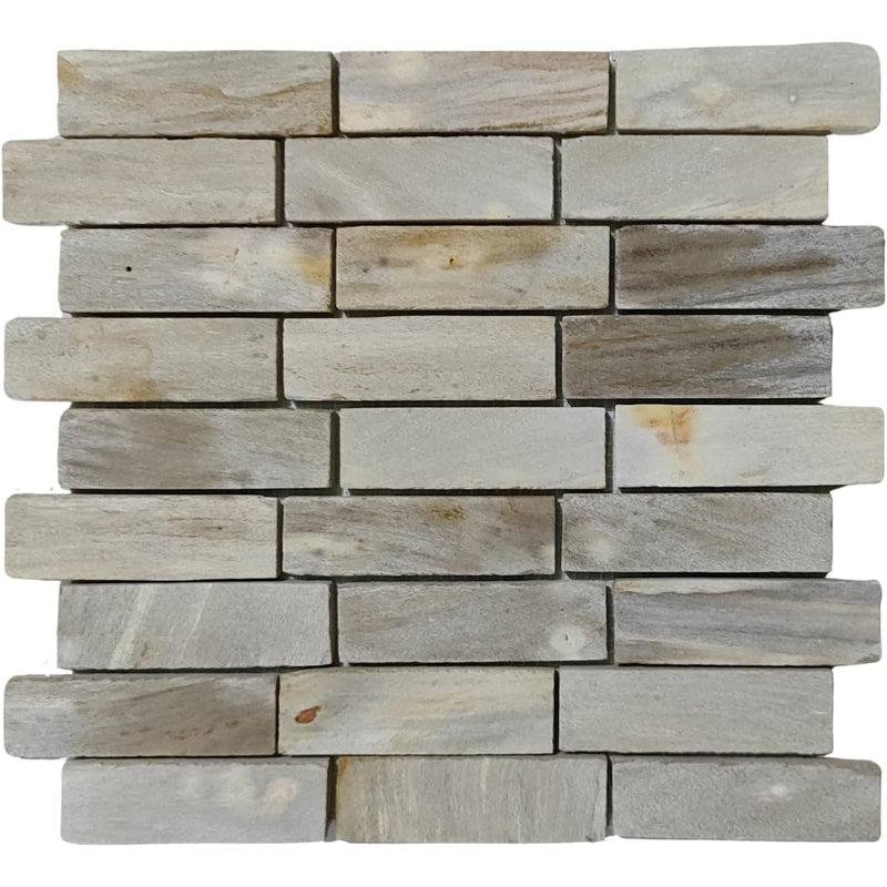 CNK Tile Petrified Wood Brick 1"X4" Stone Mosaic Tile